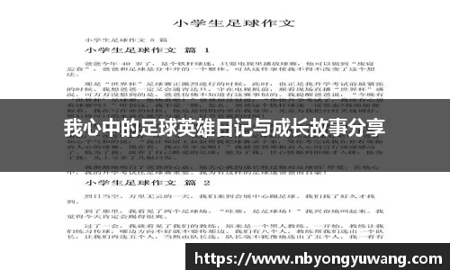 我心中的足球英雄日记与成长故事分享